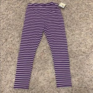 Epic threads purple white striped girls leggings
